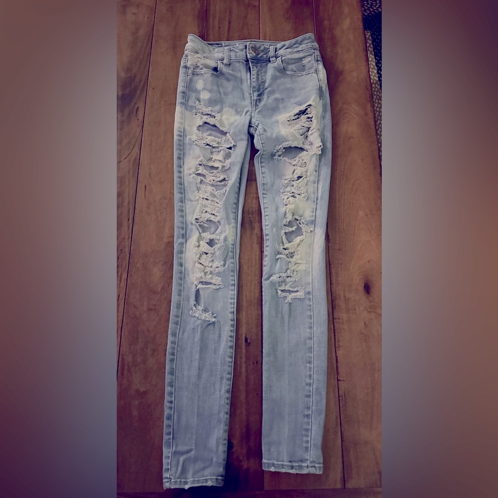 American Eagle Outfitters Hi-Rise Jegging Stretch Jeans Size: 0